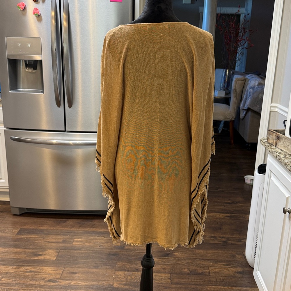 Zara Brown Knit Poncho size ML - Picture 2 of 5
